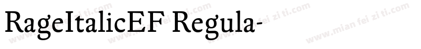 RageItalicEF Regula字体转换
